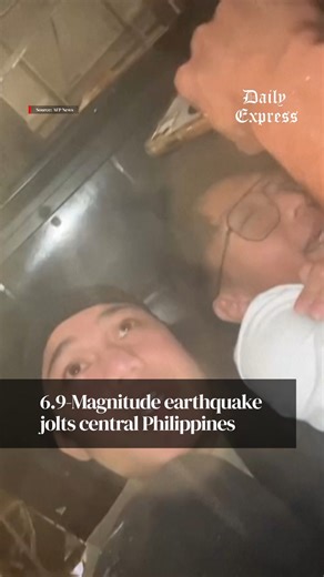WATCH: Images from social media show chaos as people hide under tables at a shopping mall food court during the earthquake. The tremor collapsed several buildings and killed at least 31 people on Cebu Island, with panicked voices heard appealing for help. | Daily Express Malaysia