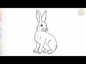 Hare easy drawing | Animal drawing tutorial | How to draw A Hare step by step simply | #artjanag
