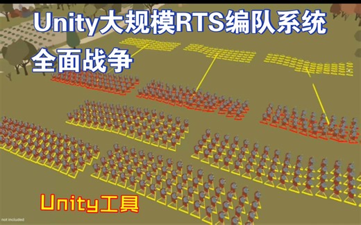 Unity大规模RTS编队系统类全面战争群集编队站位队形自适应地形多指令多单位formation202507282329