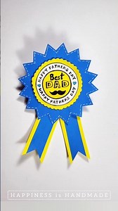 Best Dad Paper Badge | Father's Day Craft | #diy #fathersdaycraft #diy