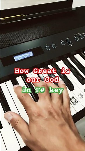 "How Great is our God" in F sharp key #worshippiano #pianosongs #hillsongworship