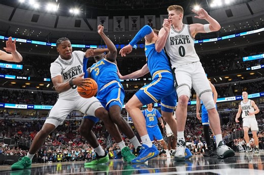 UCLA star Bilodeau exits win over Michigan State with leg injury