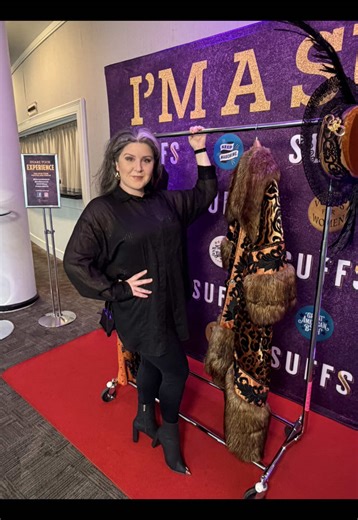 “These costumes are all about taking up space – all about how these women move through the world. Alva Belmont, in real life, she was all about taking up space. She wanted to make a statement and she commanded your attention.” We were so honored to have the talented Laura Stracko, who plays the glamorous Alva Belmont in @Suffs The Musical , walk and talk us through some of the incredible costumes she gets to wear in the show, designed by the iconic Paul Tazewell! #FUNFACT Laura and Alva share a 