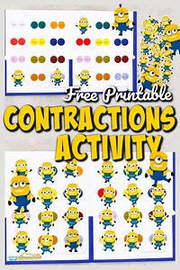 Minion Contraction Words Games https://www.123homeschool4me.com/minion-contraction-words-game_18/ | 123 Homeschool 4 Me