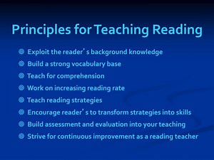 Principles for Teaching Reading - SlideServe