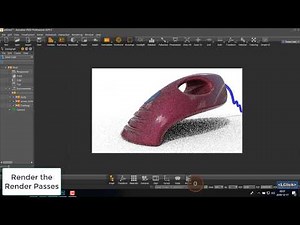 Autodesk VRed Basic Render and from 11:17 using Render Passes