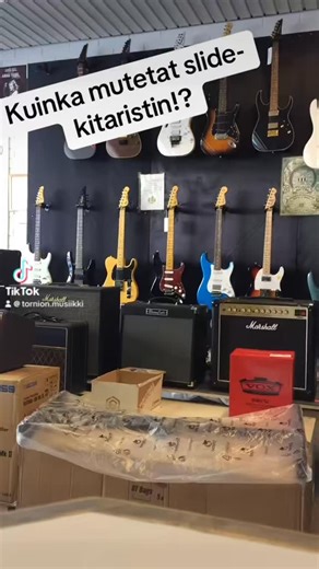 Ärsyttääkö slide kitaristin vingutus? #kitaristi #tornionmusiikki | Tornion Musiikki Oy