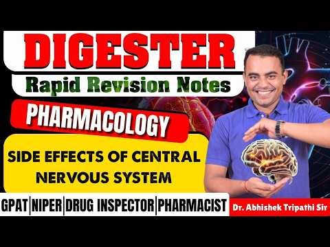 D-254 | Side effects of Central Nervous System- Pharmacology | Rapid Revision Notes