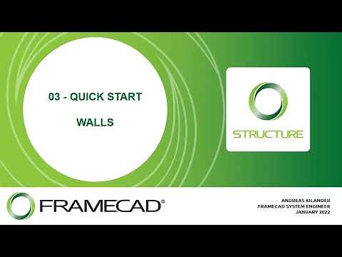 03 - Framecad Structure - Quick Start - Walls