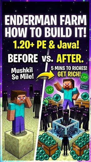 How to Build the EASIEST Enderman Farm in 1.20+ 🤯 #minecraft #gaming