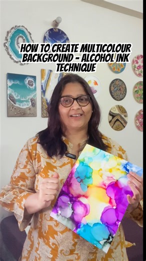 How to Create Multicolour Background | Alcohol Ink Tutorial 🎨