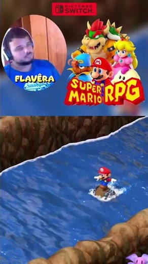 PULA PULA NOS BARRIS! 🛢️ Desafio na cachoeira do Super Mario RPG! #SuperMarioRPG #Shorts 🎮🔥