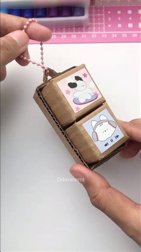 DIY Fidget Clicker Chain #tutorial #cardboard #papercraft #gift #satisfying #diy