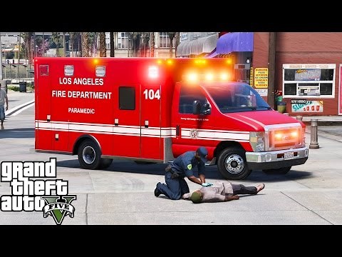 GTA 5 Play As A Paramedic Mod 40 | LAFD Rescue EMS Ambulance With ELS | Forget Your Shoes!