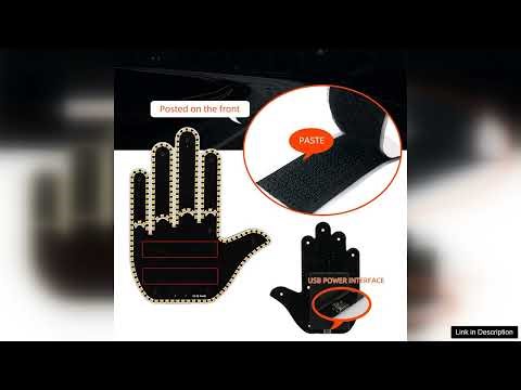 Funny Car Finger Light with Remote Road Rage Signs Middle Finger Gesture