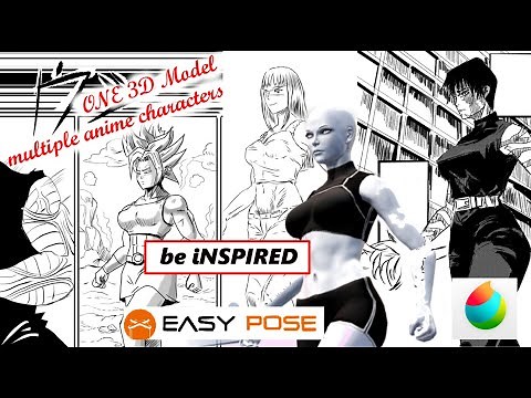 How to use 3D reference image on Medibang (create awesome anime characters)