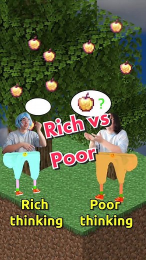 Rich or Poor thinking? #minecraft #moralofthestory #society #diamonds #choices