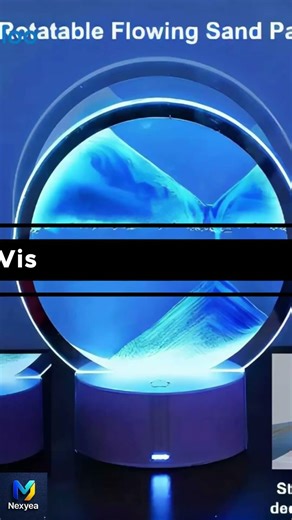 3D Hourglass 7 Color RGB Table Lamp Deep Sea Sandscape