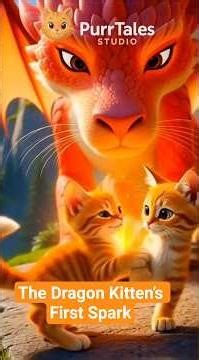 The Dragon Kitten’s First Spark #catanimation #cartoon #animation #mamacat #cat #catimama #animated