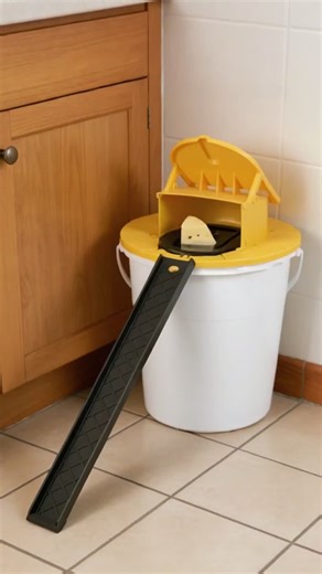 The absolute worst part about snap traps? Having to touch them to get the mouse out. NOPE. With this bucket trap, you literally just take the bucket outside and dump it. No touching, no gross mess. 10/10 recommend for the squeamish! #mousetrap #cleaninghacks #rattrap #mouse #gadgets