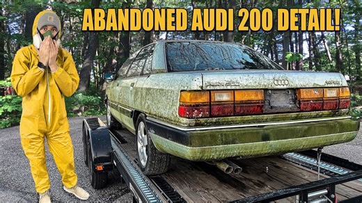 Rescuing an abandoned Audi 200 with first wash in fifteen years