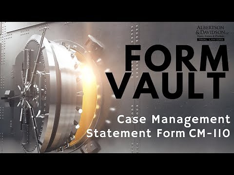 California Case Management Statement -- Form - CM 110