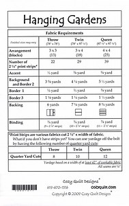 HANGING GARDENS - Cozy Quilt Designs Pattern DIGITAL DOWNLOAD