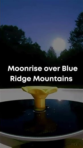 Full Moon Rising Over Blue Ridge Mountains 🌕 | Peaceful Night Nature Ambience