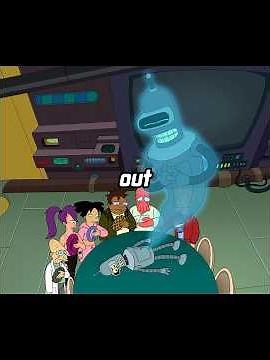Ghost Bender scared Fry to death. #futurama #cartoon #animation #fyp