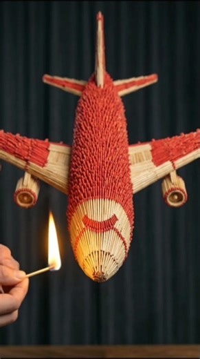 Incredible Matchstick Airplane ✈️ | 10,000+ Matches Masterpiece!”