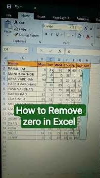 💥Excel Tricks🚀How to Remove zero from calls#exceltricks #rgcsmskillscentrekosli #exceltips #shorts
