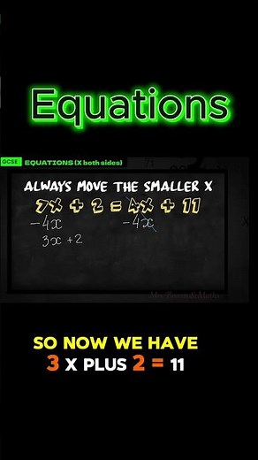 X On Both Sides — Remove The Wrong One, Lose Marks #GCSEMaths #Equations