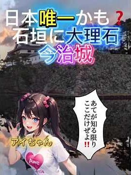日本唯一❓️石垣に大理石💫今治城🏯#shorts