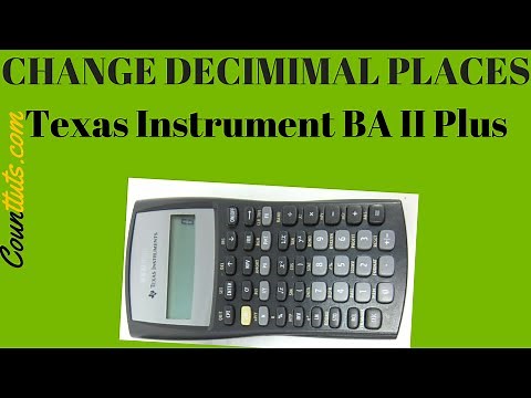 Change Decimal Places BA II Plus Texas Instrument