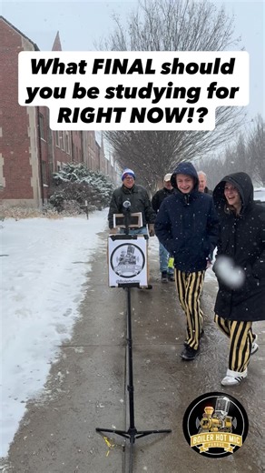 Boiler Hot Mic 🎙️ on Instagram: "Skipping the books for the game 🏀📚 The boiler faithful show up… even during finals week. What final should you be studying for right now? ⬇️ Vote in the comments: Too easy / I’m cooked #purdue #boilerup #purduebasketball #purduengineering #mackeyarena #collegehoop #bigten #streetinterview #hottakes"