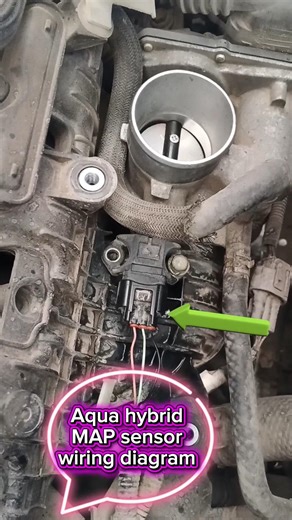 Toyota Aqua hybrid MAP sensor wiring diagram #wiringdiagram #mapsensor #youtubeshorts