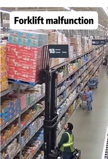 Forklift malfunction #satisfying #funny #funnyvideos #fyp #foryou | Forklift