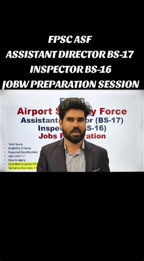 FPSC ASF Jobs 2026 | 52 Inspector & 25 Assistant Director Vacancies | Apply Online Now