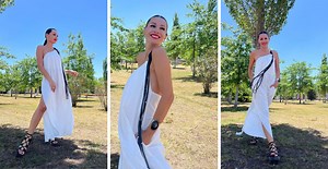 Pampita mostró el look perfecto para una fiesta al aire libre