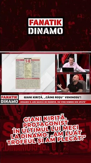 Giani Kirita, protagonist in his last match at Dinamo: "I took the trophy and left!"