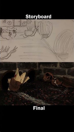 'Delivery Tunnels' Behind the Scenes of Snail Mail - storyboard vs final stop motion animation.