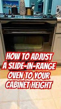 How to adjust a slide in range top oven to cabinet height #howto #tutorial #Frigidaire #Samsung #GE
