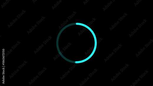 4K Loading circle icon, loading circle animation loading circle line animation on green screen background, loading icon for download progress, load game data, buffering process, application interface