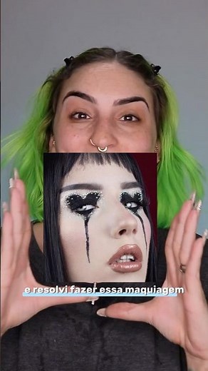 Maquiagem de Coração Preto 🖤