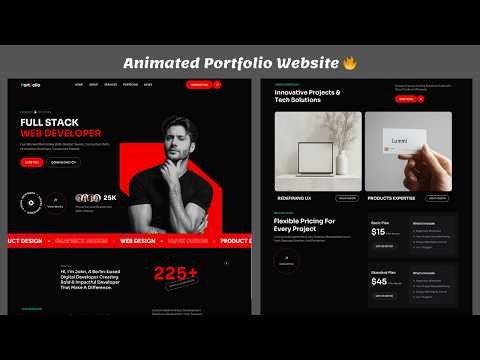 Animated Portfolio Website Using HTML CSS JavaScript | Modern UI Design 2026