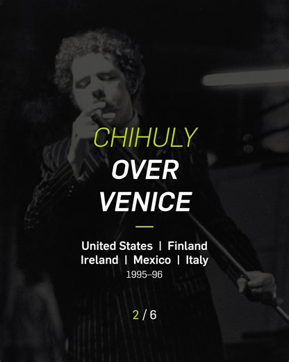 In 1968, #Chihuly set sail for Venice. He was a newly minted MFA graduate of the Rhode Island School of Design, invited to study at the prestigious Venini factory on the island of Murano as a Fulbright fellow. ​ ​At Venini, he saw the team model of glassblowing for the first time. It was a revelation. During much of his education, glassblowing had been framed as a somewhat solitary pursuit. But what if a talented team of glassblowers, led by an artist, could work together to create art on a prev