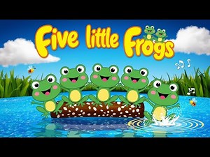 Five Little Speckled Frogs 🐸 | Fun Counting Song for Kids | Nursery Rhyme & Sing Along