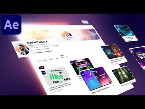 3D Floating UI Animation in After Effects - After Effects Tutorial | No Plugins