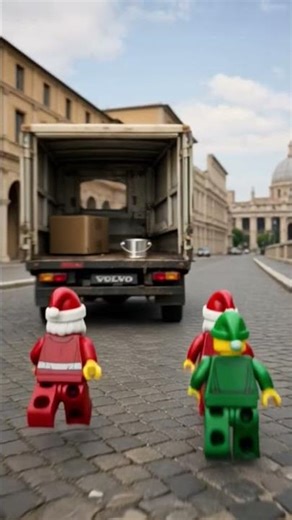 2 santa 1 elf chase the truck