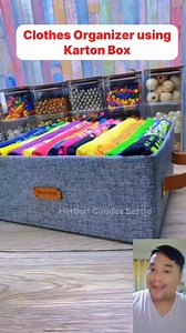 43K views · 326 reactions | Clothes organizer using Karton Box ‎#diy #diyideas #tips #tipsandtricks #TipsTricks #hacksandtips #lifehacksforhome #trend #virals #trendingreelsvideo #trendingreels #lifehacks #lifehack #lifehacktutorial #clothesorganizer #WardrobeOrganizer #amazingvideo #usefultips | Herbert Condez Sastre | Facebook